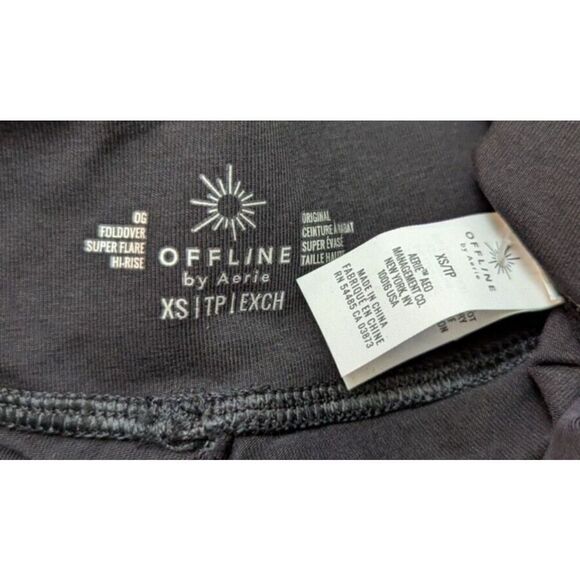 Offline by Aerie NWT size XS hi-rise OG super flare leggings fold over - Picture 6 of 9